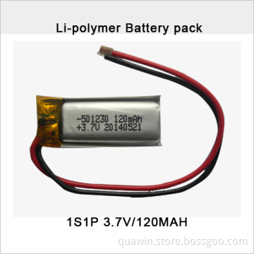 Rechargeable 3.7V 120mAh Li-Polymer Battery Pack
